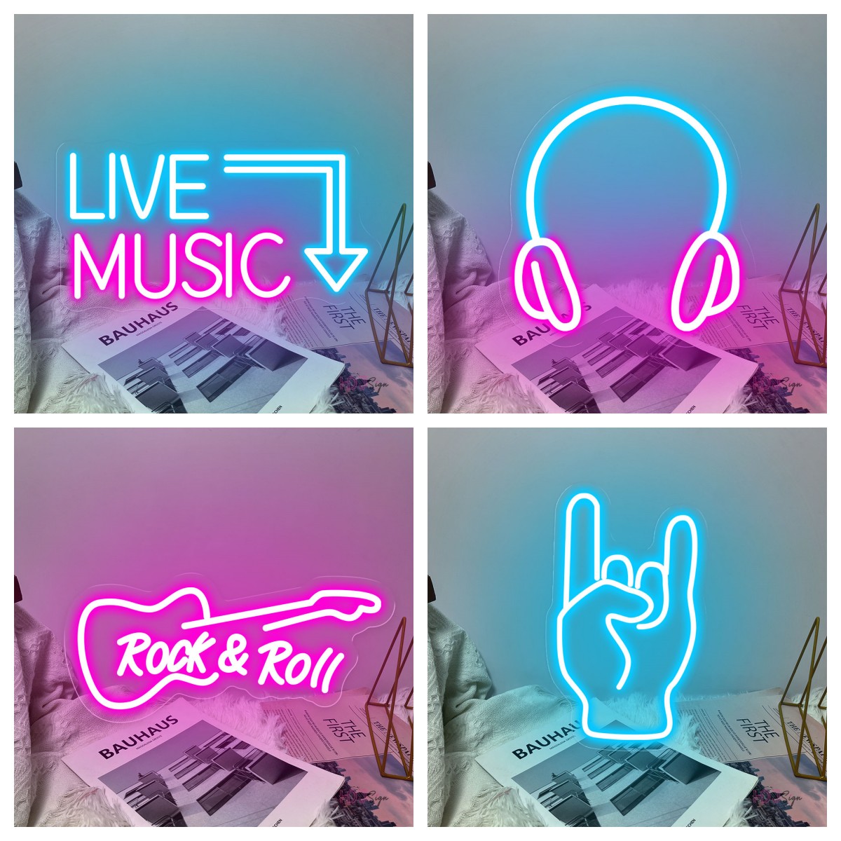 Musical Instrument Sign - การแสดงดนตรีสดป้ายไฟนีออน LED สำหรับปาร์ตี้บาร์สตูดิโอบนอากาศไฟนีออนสัญญาณไฟ LED กลางคืนสตูดิโอไฟนีออนเครื่องตกแต่งฝาผนัง DJ