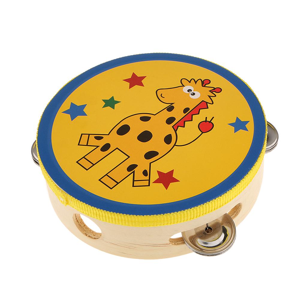 Musical Instrument Kids - แทมบูรีนไม้ขนาดเล็ก เครื่องดนตรีเคาะจังหวะสำหรับเด็ก ของเล่นกลองสำหรับงานเฉลิมฉลอง