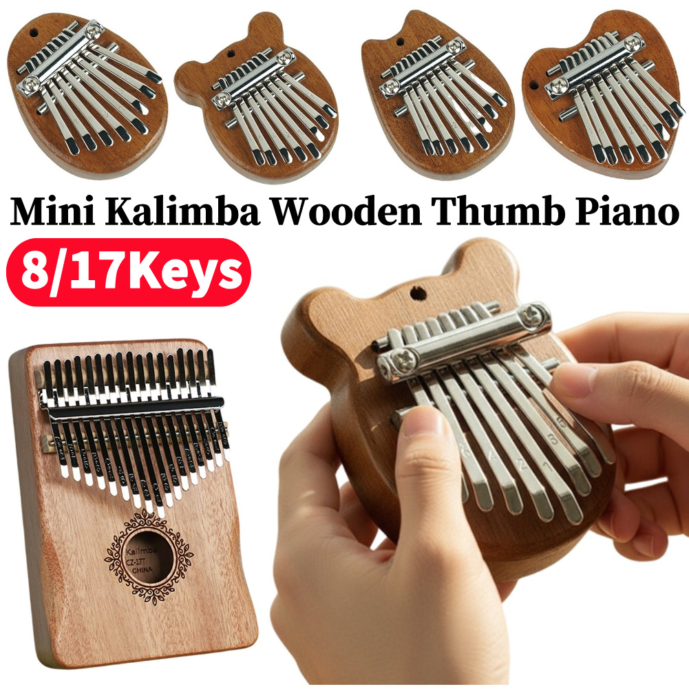Musical Instrument Kids - คาลิมบาไม้ขนาดเล็ก 8/17 คีย์ คุณภาพสูง ประณีต สวยงาม