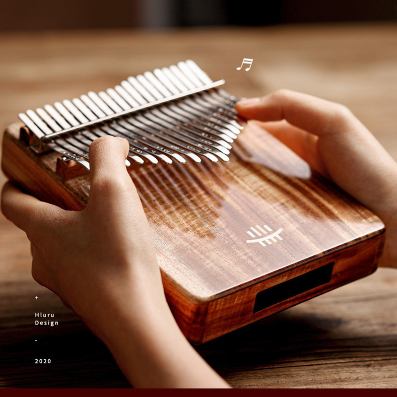 Musical Instrument Kalimba - กีตาร์คาลิมบา 17 คีย์ พร้อมรู 21 คีย์