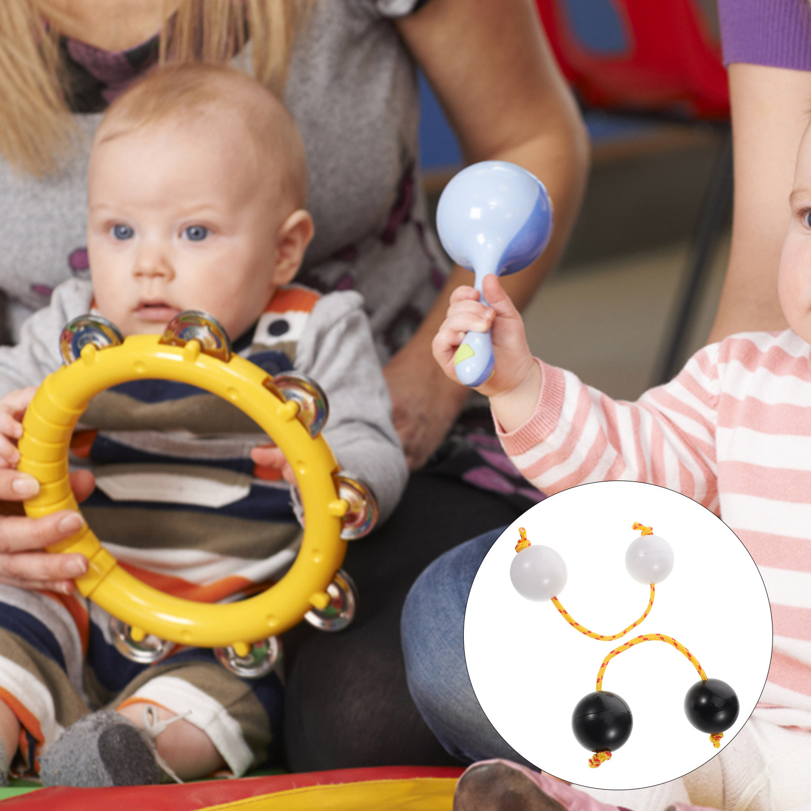 A Musical Instrument You Shake - 2 คู่ ลูกบอลเขย่าแบบแอฟริกัน เครื่องดนตรีจังหวะ ลูกบอลทราย แอซาลาโต