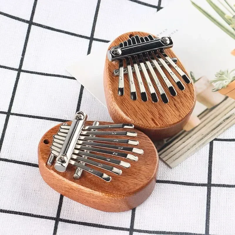 Musical Instrument Kalimba - เปียโนนิ้วหัวแม่มือไม้ขนาดเล็ก 1 ชิ้น 8 โทนเสียง พกพาสะดวก