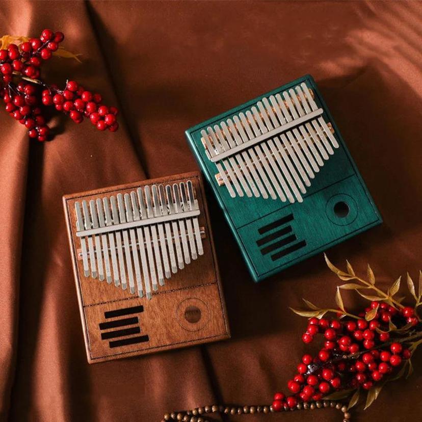 Musical Instrument Kalimba - รีโทร Kalimba 17 คีย์นิ้วมือเปียโนไม้คุณภาพสูง Mahogany Acacia