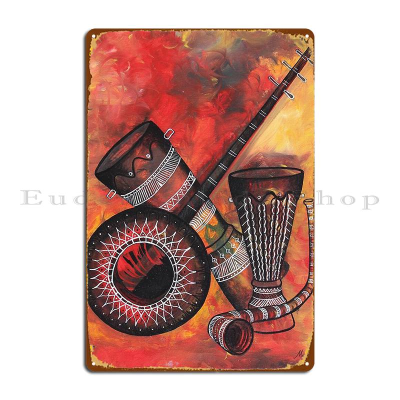 Musical Instrument Sign - เครื่องดนตรีป้ายโลหะโรงรถคลับโรงรถที่กําหนดเองการออกแบบถ้ําป้ายดีบุกโปสเตอร์