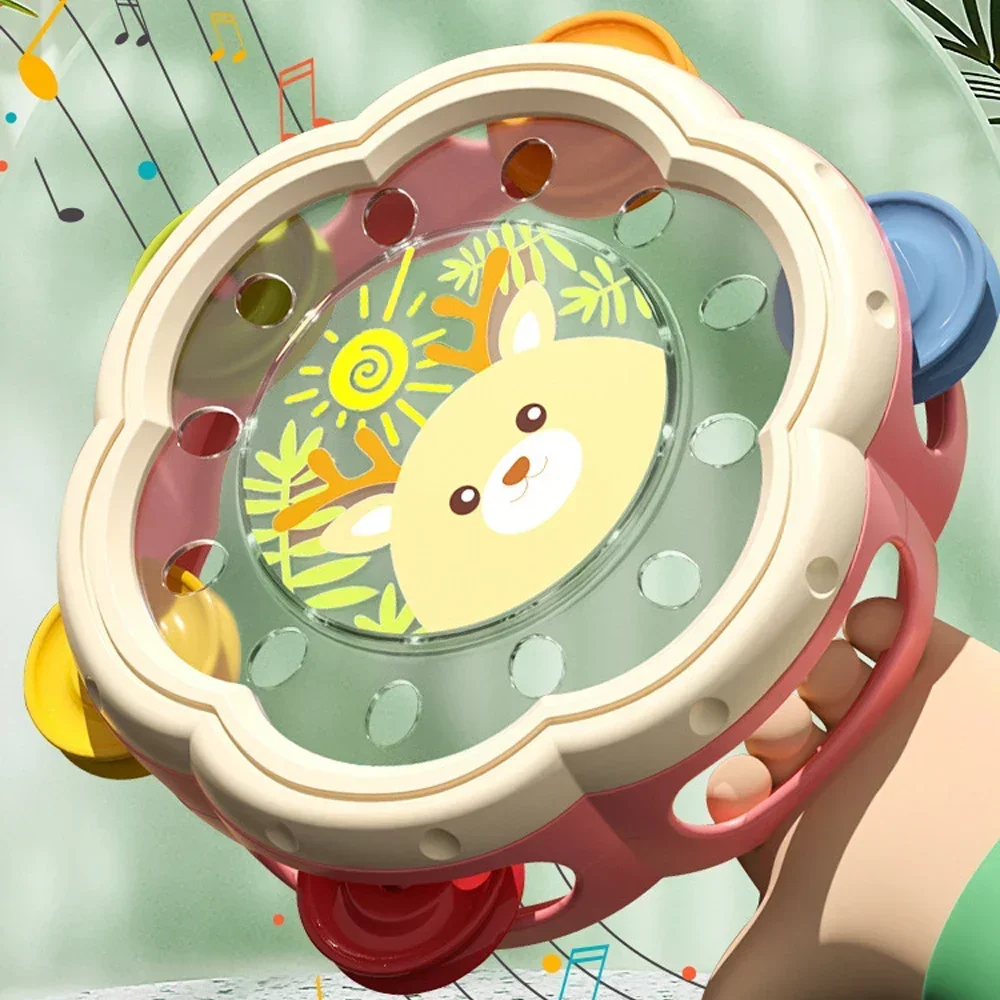 A Musical Instrument You Shake - ของเล่นดนตรีเสริมพัฒนาการแบบมอนเตสซอรี่สำหรับเด็กทารก, ของเล่นเด็ก 6-12 เดือน เครื่องดนตรี กลองมือ