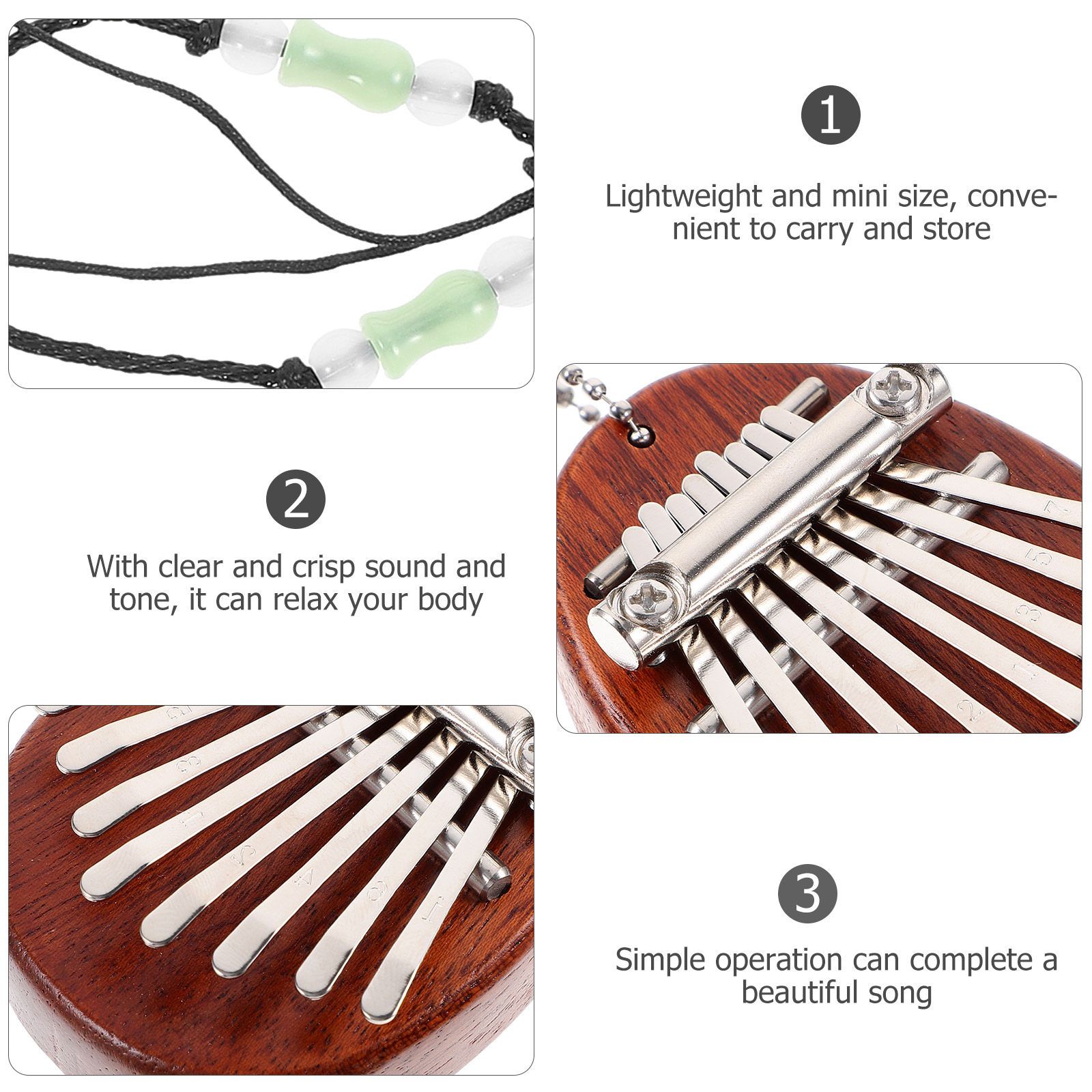 คาลิมบาขนาดเล็ก 8 คีย์ 1 ชุด เ - Musical Instrument Kalimba บทวิจารณ์และราคา