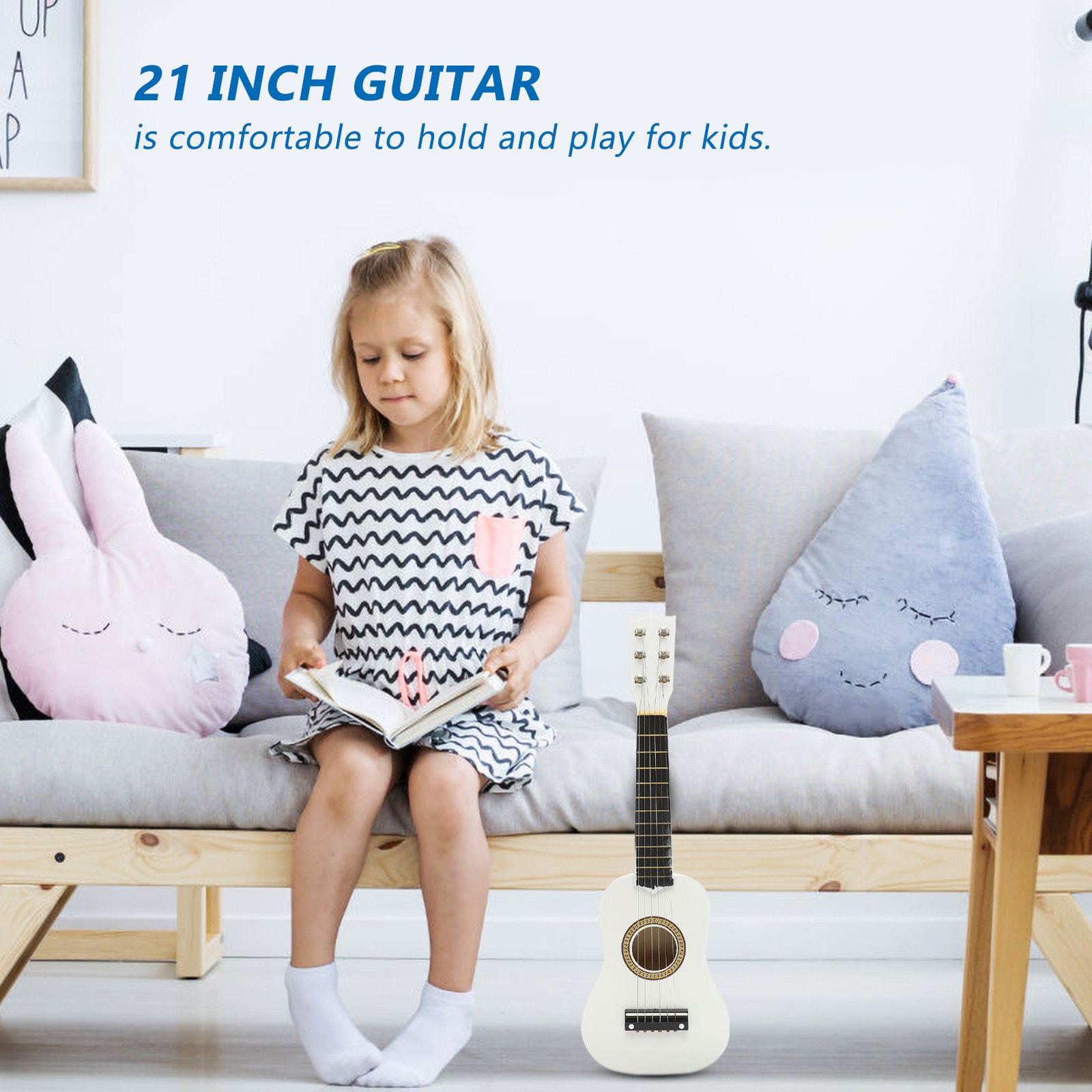 กีตาร์อะคูสติกขนาด 21 นิ้วสำหร - Musical Instrument Kids บทวิจารณ์และราคา