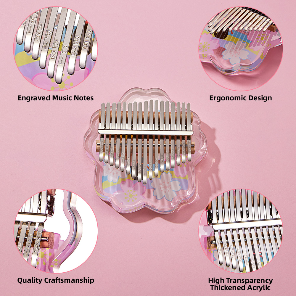 เปียโนขนาดเล็ก17คีย์แบบพกพาเคร - Musical Instrument Kalimba บทวิจารณ์และราคา