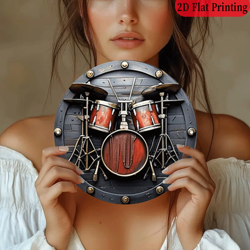 ป้ายอะลูมิเนียมทรงกลม 2 มิติ 1 - Musical Instrument Sign บทวิจารณ์และราคา