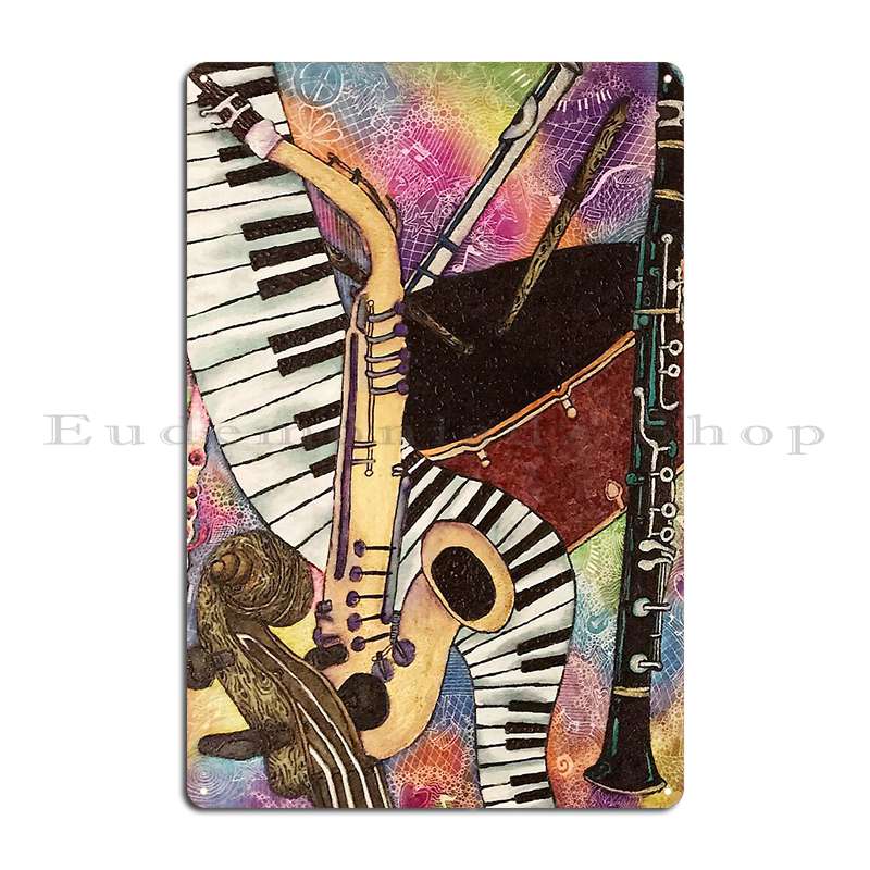 เครื่องดนตรีแผ่นโลหะโปสเตอร์ปา - Musical Instrument Sign บทวิจารณ์และราคา